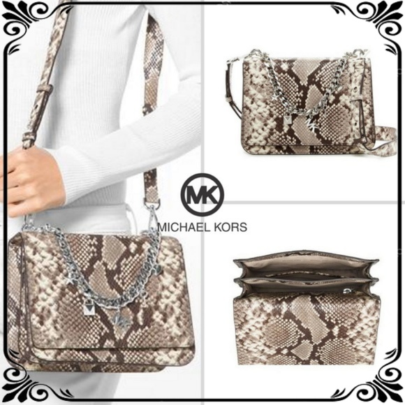 Michael Kors Handbags - Michael Kors Mott Large Charm Swag Shoulder Bag